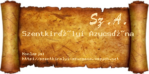 Szentkirályi Azucséna névjegykártya